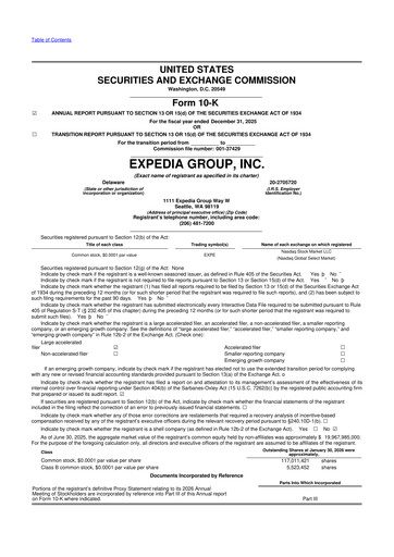 Miniature Expedia Group 10-K Rapport annuel 2025