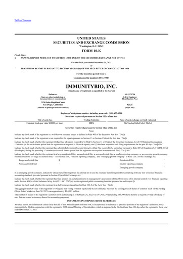 Thumbnail ImmunityBio 10-K Annual Report 2021