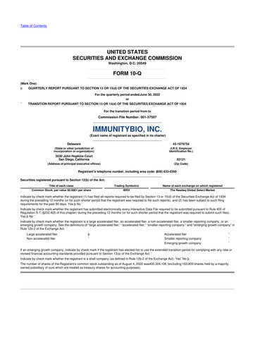 Thumbnail ImmunityBio 10-Q Quarterly Report FY2022 