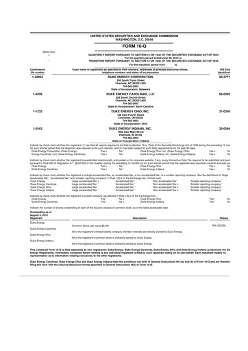 Vorschaubild Duke Energy 10-Q Quartalsbericht 2012 