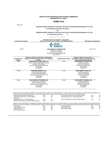 Vorschaubild Duke Energy 10-Q Quartalsbericht 2013 