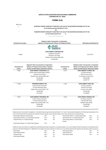 Vorschaubild Duke Energy 10-Q Quartalsbericht 2014 
