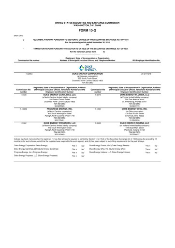 Vorschaubild Duke Energy 10-Q Quartalsbericht 2016 