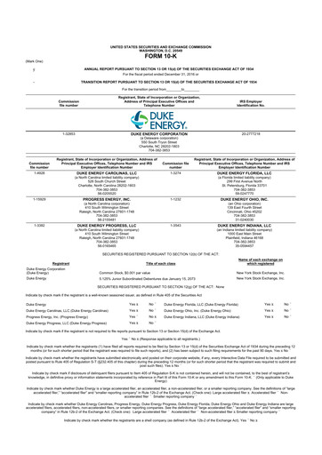 Miniature Duke Energy 10-K Rapport annuel 2016