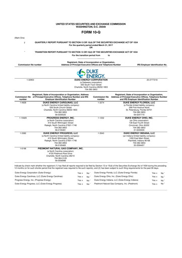 Vorschaubild Duke Energy 10-Q Quartalsbericht 2017 
