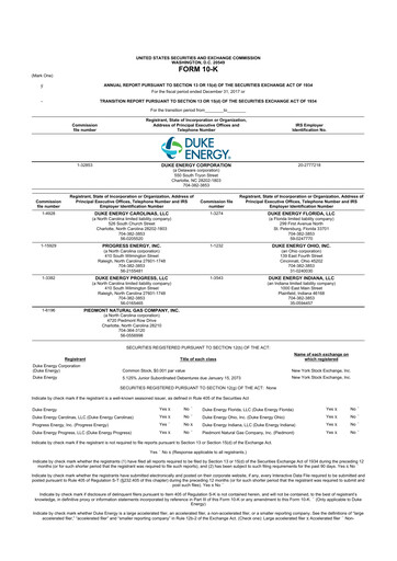 Miniature Duke Energy 10-K Rapport annuel 2017