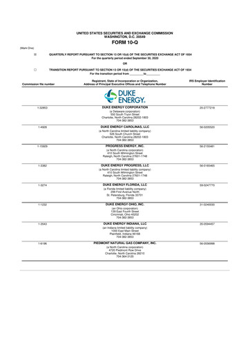 Vorschaubild Duke Energy 10-Q Quartalsbericht 2020 