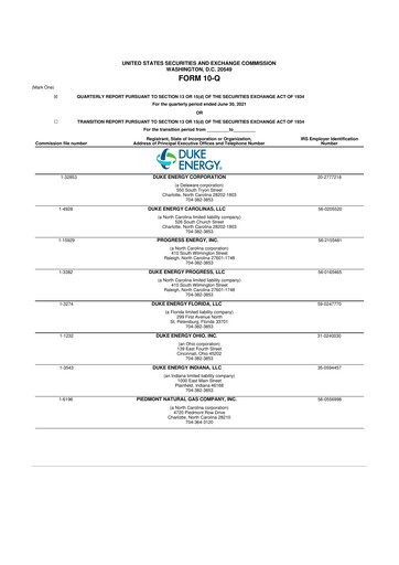 Vorschaubild Duke Energy 10-Q Quartalsbericht 2021 