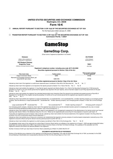 Thumbnail GameStop
 10-K Annual Report 2025