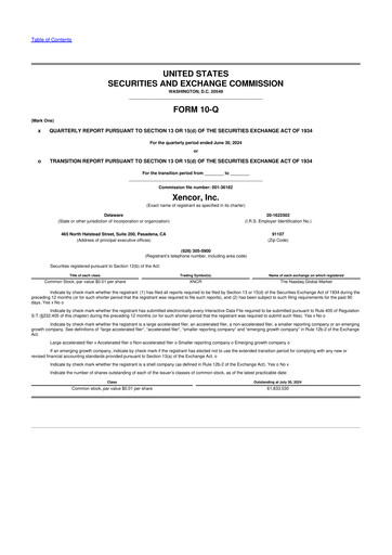 Thumbnail Xencor 10-Q Quarterly Report FY2024 