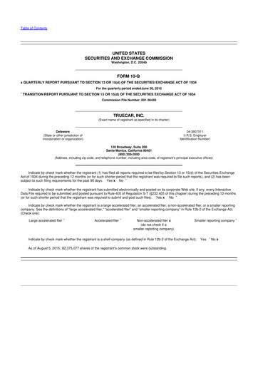 Thumbnail TrueCar 10-Q Quarterly Report FY2015 