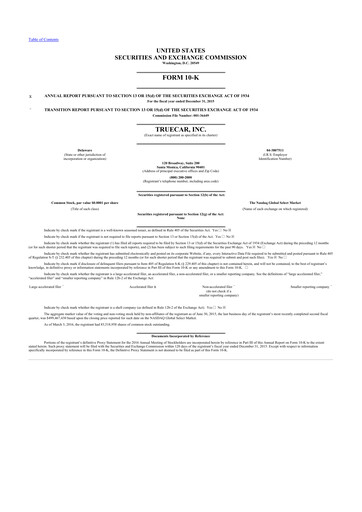 Thumbnail TrueCar 10-K Annual Report 2015