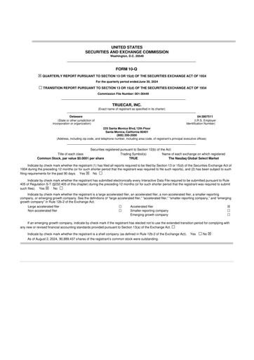 Thumbnail TrueCar 10-Q Quarterly Report FY2024 