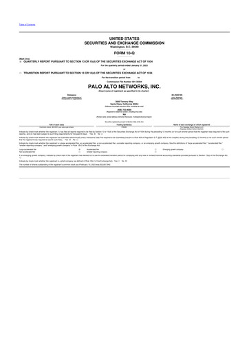 Vorschaubild Palo Alto Networks
 10-Q Quartalsbericht 2023 