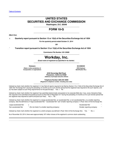 Vorschaubild Workday 10-Q Quartalsbericht 2014 