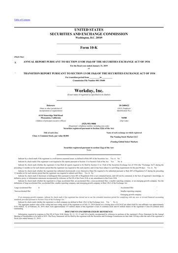 Thumbnail Workday 10-K Annual Report 2019