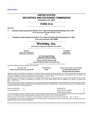 Vorschaubild Workday 10-Q Quartalsbericht 2020 