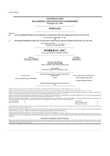 Thumbnail Workday 10-K Annual Report 2022