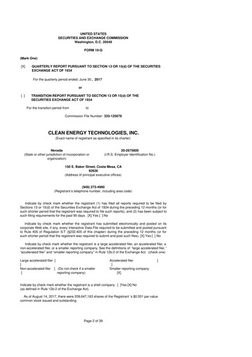 Miniature Clean Energy Technologies 10-Q Rapport trimestriel 2017 