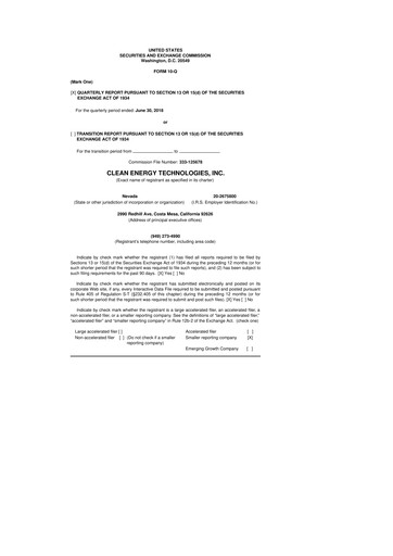 Miniature Clean Energy Technologies 10-Q Rapport trimestriel 2018 