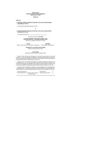 Miniature Clean Energy Technologies 10-Q Rapport trimestriel 2018 