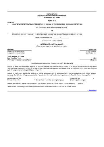 Vorschaubild ACRES Commercial Realty 10-Q Quartalsbericht  