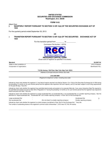 Vorschaubild ACRES Commercial Realty 10-Q Quartalsbericht 2013 