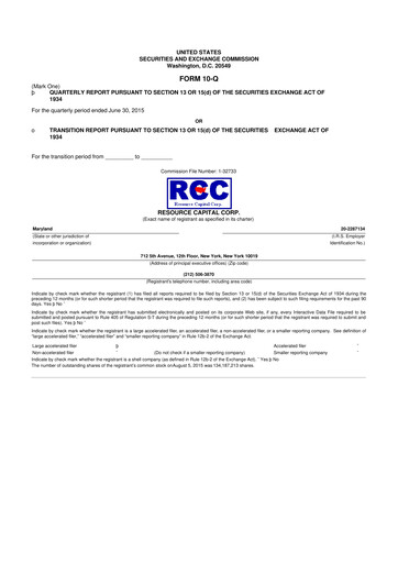 Vorschaubild ACRES Commercial Realty 10-Q Quartalsbericht 2015 