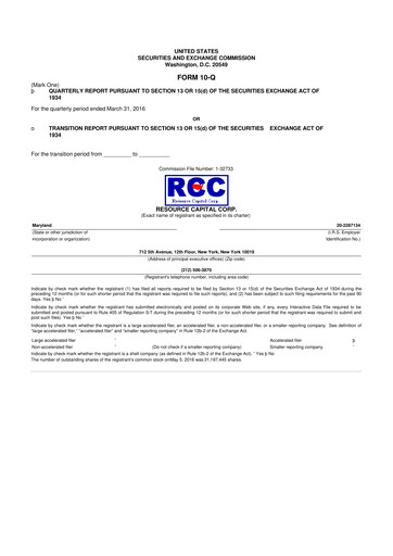 Vorschaubild ACRES Commercial Realty 10-Q Quartalsbericht 2016 