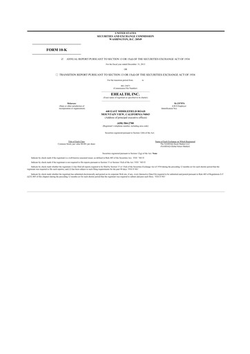 Thumbnail eHealth 10-K Annual Report 2013