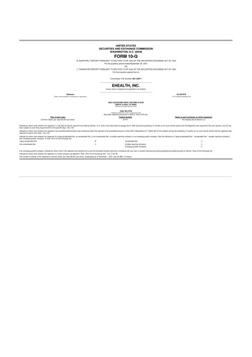 Thumbnail eHealth 10-Q Quarterly Report FY2021 