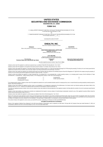 Thumbnail eHealth 10-K Annual Report 2023