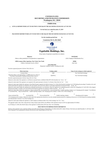 Thumbnail Equitable Holdings
 10-K Annual Report 2019
