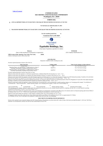Thumbnail Equitable Holdings
 10-K Annual Report 2021