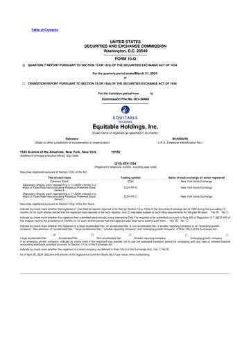 Miniature Equitable Holdings
 10-Q Rapport trimestriel 2024 