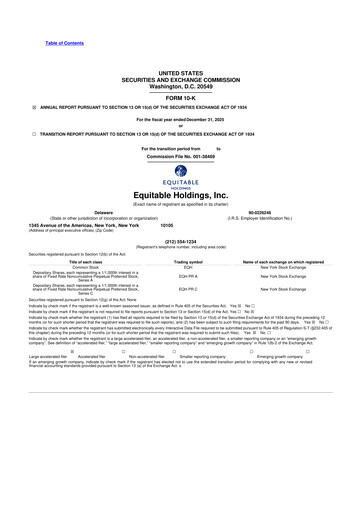Miniature Equitable Holdings
 10-K Rapport annuel 2025