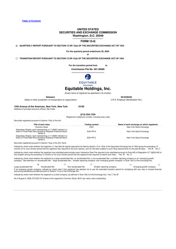 Miniature Equitable Holdings
 10-Q Rapport trimestriel 2026 