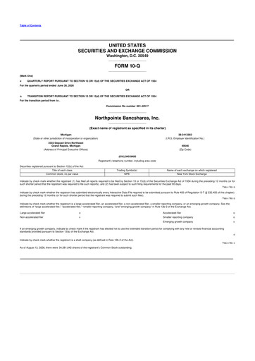 Vorschaubild Northpointe Bancshares 10-Q Quartalsbericht 2026 