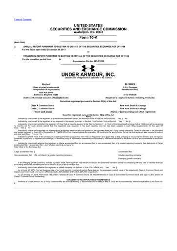 Thumbnail Under Armour
 10-K Annual Report 2017