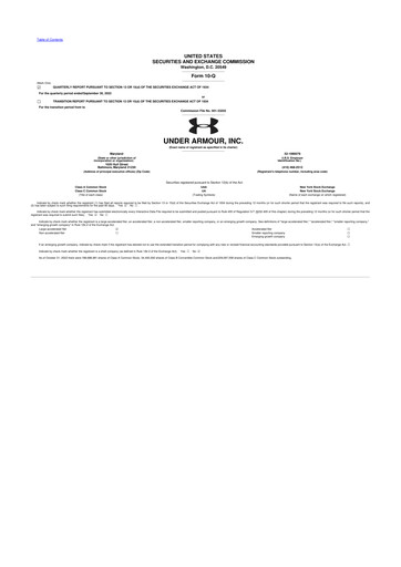 Vorschaubild Under Armour
 10-Q Quartalsbericht 2023 