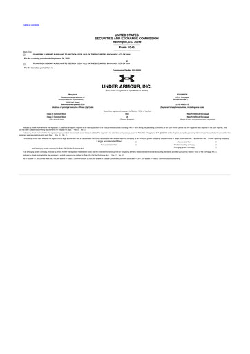 Vorschaubild Under Armour
 10-Q Quartalsbericht 2024 