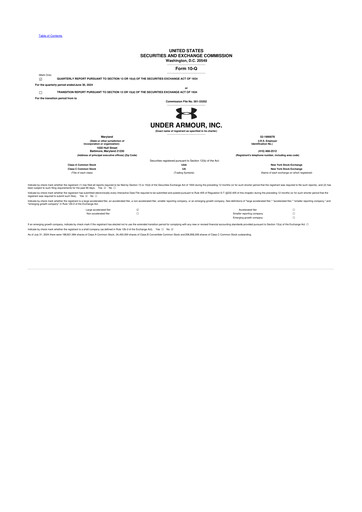 Vorschaubild Under Armour
 10-Q Quartalsbericht 2025 
