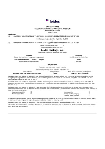 Thumbnail Leidos 10-Q Quarterly Report FY2023 