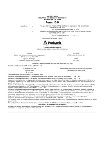 Thumbnail PotlatchDeltic
 10-K Annual Report 2012