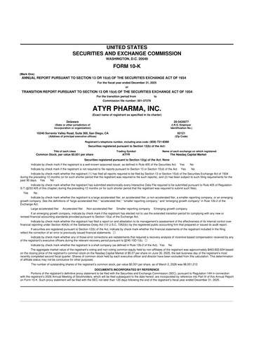 Thumbnail aTyr Pharma 10-K Annual Report 2025