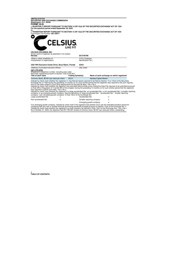 Thumbnail Celsius Holdings
 10-Q Quarterly Report FY2025 