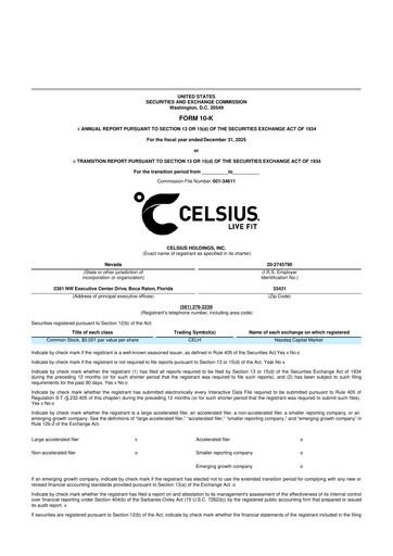 Thumbnail Celsius Holdings
 10-K Annual Report 2025