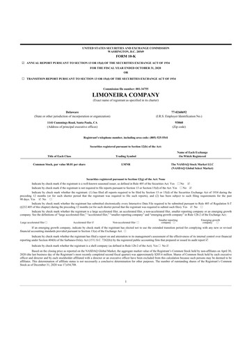 Thumbnail Limoneira
 10-K Annual Report 2020