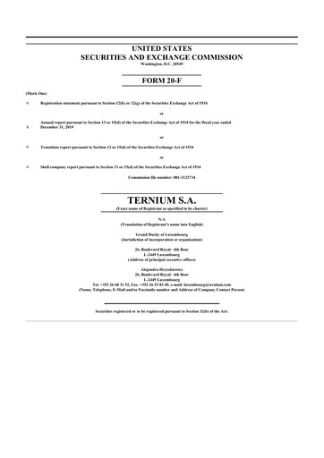 Thumbnail Ternium
 20-F Annual Report 2019