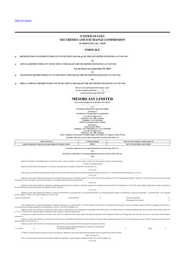 Vorschaubild Mesoblast
 20-F Jahresbericht 2025